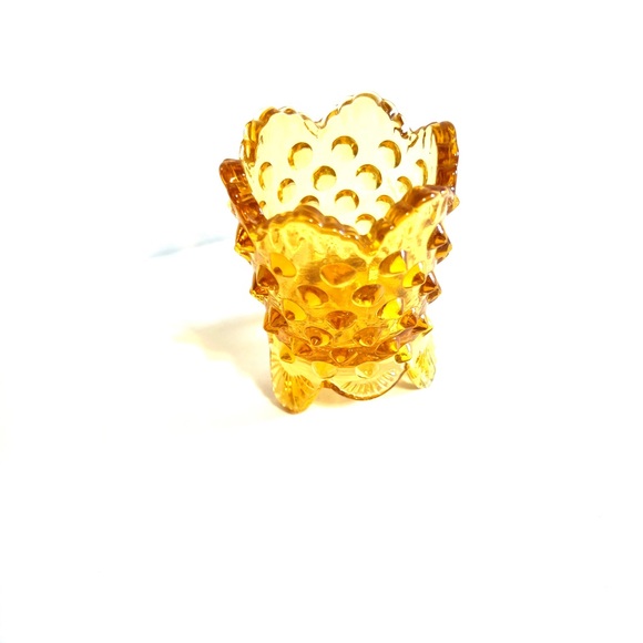 Vintage Fenton Amber Toothpick Holder - Picture 2 of 6